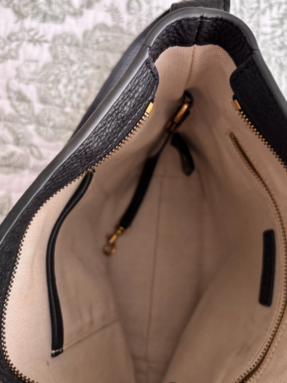 Quince Italian Leather Bucket Crossbody in Black - Picture 8 of 10